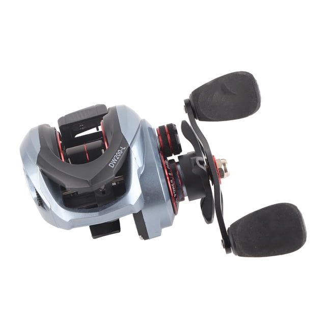 7.2:1 Baitcasting Reel, Red High Efficient Double Brake System Baitcasting Reel Long Throw for Outdoor Left Hand,Right Hand