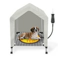 thumbnail image 1 of Heated Elevated Dog House for Small Dogs - with 9-Level Adjustable Heating Pad, Timer Function, Raised Off-Ground Design for Ventilation & Anti-Moisture, Keep Pets Warm in Winter Cold, 1 of 6