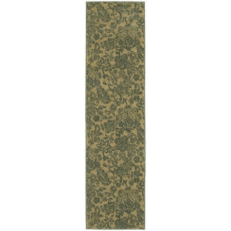 Indoor Tropical Garden Style Haven Tropical Gardens Indoor/Outdoor Runner Rug (1'10 x 7'6) - 1'10