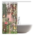 thumbnail image 2 of MYPOP Fantasy Shower Curtain, Autumnal Forest Fabulous Pathway in the Mountains Fabric Bathroom Shower Curtain, 60 X 72 Inches, 2 of 3