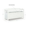 thumbnail image 5 of Linon Lenly Ladder Back Wood Bench with Flip Top Storage, 46"L x 17"D x 25"H, White, 5 of 12