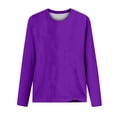 thumbnail image 3 of AherBiu Womens Long Sleeve Tops Crewneck Basic Layer Top Tee Tshirts Solid Color Dailywear, 3 of 4