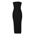 thumbnail image 5 of Usmixi Summer Dresses for Women Night Party Club Sexy Strapless Tie Front Bodycon Long Dresses 2023 Sleeveless Tube Top Solid Maxi Formal Dress Black m, 5 of 6
