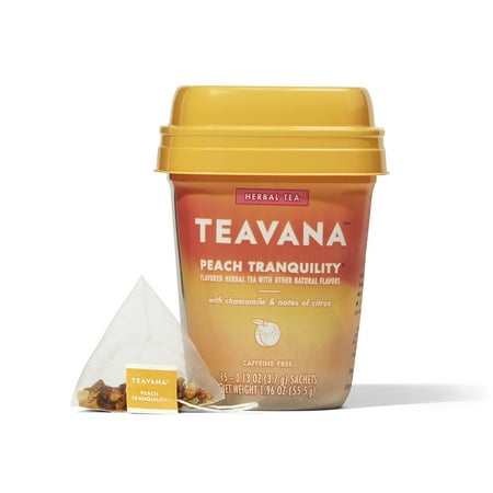 Teavana Peach Tranquility Herbal Tea, Tea Bags, 15 (Best Herbal Tea For Headaches)