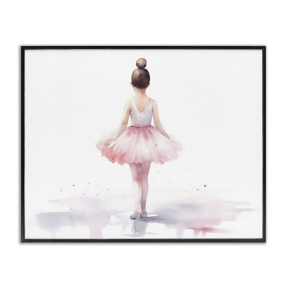 Stupell Industries Ballerina Facing Away Black Framed Giclee Art, design by Creative Studio