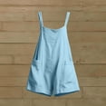 thumbnail image 7 of One Piece Jumpsuits for Women Plus Size Fashion Double Shoulder Sleeveless Overall Shorts Casual Rompers with Pockets, 7 of 7