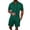 08#Dark Green, variant on Men's Summer Beach Outfits 2 Piece Short Sets Shirts and Shorts Vacation Texture Sets for Men Light Green XL