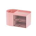 thumbnail image 2 of Small Cosmetic Drawer Organizer Box | Desktop Storage for Makeup, Jewelry & Office Supplies | Plastic Multi-Compartment Container for Home & Vanity | White, Blue, Pink, 2 of 6