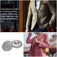 thumbnail image 5 of Uxcell 20Pcs Leather Covered Button Metal Round Sewing Buttons Grey, 5 of 7