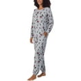 thumbnail image 2 of Disney Women's Mickey Mouse 2-Pc Printed Long Sleeve Soft Jersey Pajama Lounge Set (Gray, S), 2 of 4