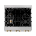thumbnail image 4 of ZLINE 30 in. Autograph Edition Dual Fuel Range in DuraSnow Stainless Steel with Gold Accents (RASZ-SN-30-G), 4 of 5