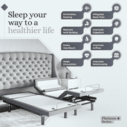 Sven & Son Platinum Adjustable Bed Base (Frame Only), Head and Foot Lift, Lumbar Support, Head (Pillow) Tilt, Massage, USB - Split King