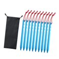 thumbnail image 3 of 10 estacas para carpa con cuerdas reflectantes, resistentes y estables, para lona de camping. Azul, 3 of 9
