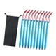 thumbnail image 3 of 10 estacas para carpa con cuerdas reflectantes, resistentes y estables, para acampar Azul, 3 of 9