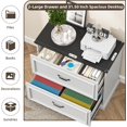 thumbnail image 4 of Vabches Farmhouse 2 Drawer File Cabinet, Office Filing Cabinet Nightstand with Metal Handles for Home Office, 4 of 9