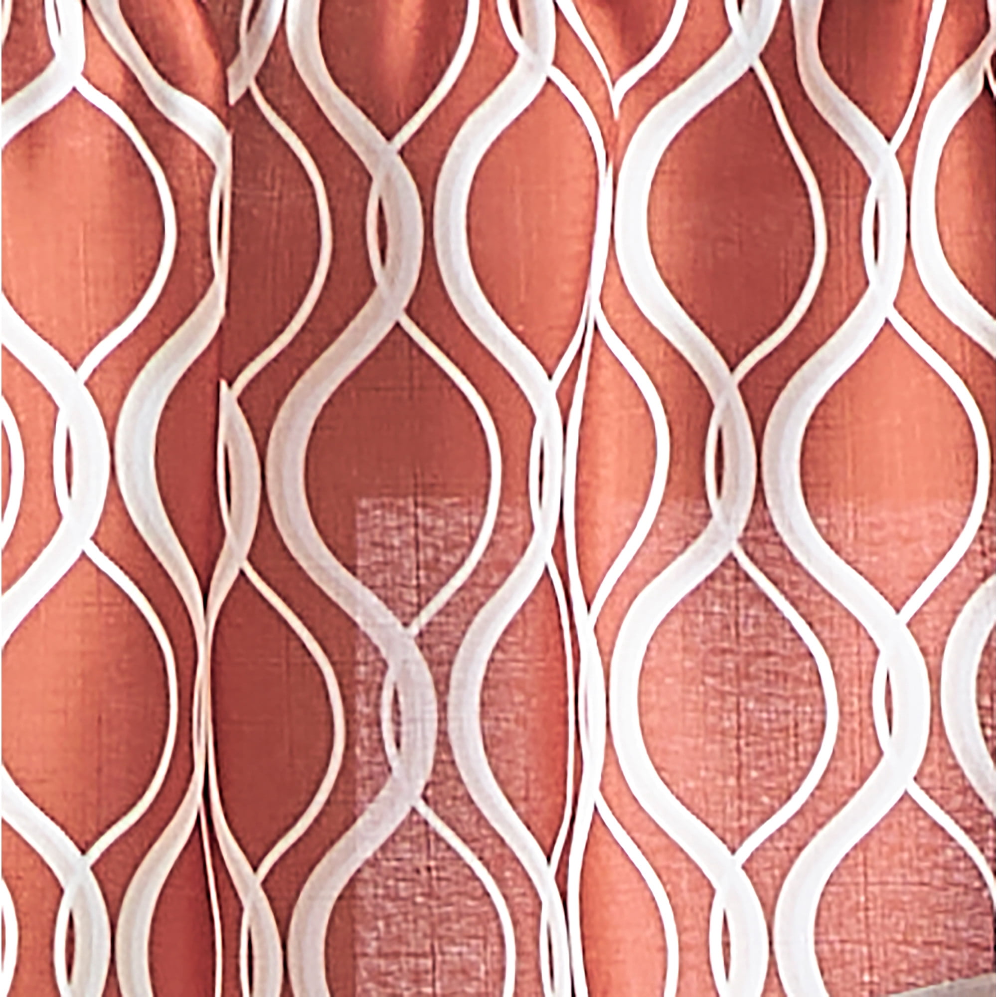 Curtainworks Morocco Tier Pair, Clay, 100% Polyester, 58"W x 24"L, Adult