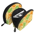 thumbnail image 3 of YFYANG 2 Piece Women's Portable Makeup Bags, Fruit Lemon Orange Pattern Clutch Travel Toilet Bags Cosmetic Organizer, 3 of 7