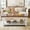 White & Brown, variant on iSunirm Framhouse Coffee Table with Storage, 47.2''W x 23.6''D 2-Tier Wooden Coffee Table with Solid Wood Legs for Living Room, White