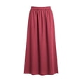 thumbnail image 6 of ZToonmas Women's High Waist Wrap Maxi Skirt Button Detail A-Line Skirt with Pockets Solid Color Casual and Office Skirt, 6 of 6