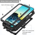 thumbnail image 2 of Compatible Samsung Galaxy S22 Ultra Metal Silicone Case with Screen Protector and Camera Cover Mens,Shockproof Aluminium Rugged Metal Case for Samsung S22 Ultra Phone Case with Kickstand Black, 2 of 15