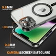 thumbnail image 5 of Magnetic for iPhone 13 Case, [Compatible with MagSafe] [Full Camera Protection] [10FT Drop Protection] Non-Yellowing Shockproof Protective Slim Phone Case for iPhone 13,Black, 5 of 7