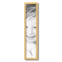 ArtToFrames 5x24" Bright Gold Picture Frame, Gold Wood Poster Frame, with Regular Acrylic and 2 (FBPL-4753)