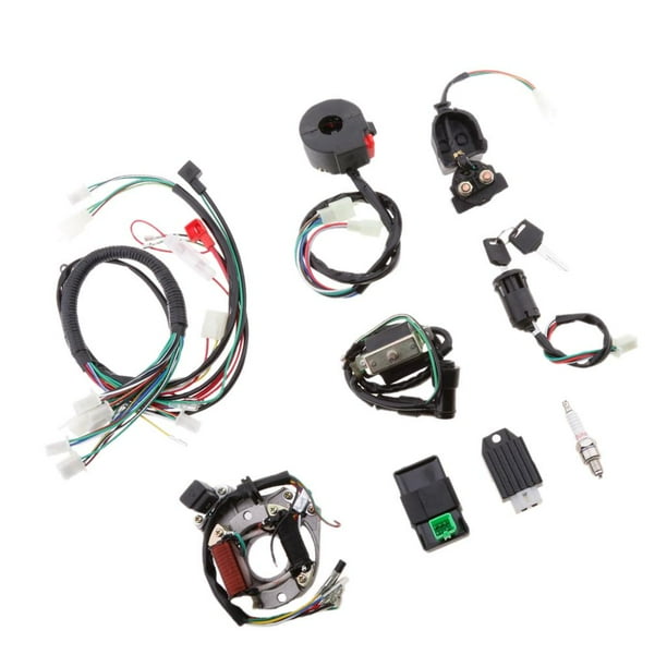 funtasica Wire Harness Wiring CDI Assembly Kit for 50cc 70cc 90cc 110cc