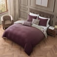 thumbnail image 3 of Bebejan Purple Lilies 5 Piece Reversible Comforter Set, King, 100% Cotton Sateen, All Season, Cozy Comfort, 3 of 11