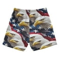 thumbnail image 7 of FORMRS Boys Swim Trunks Quick Dry Mesh Liner Boardshorts Sizes XS-XL, American Eagle Pattern, 7 of 7