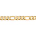 thumbnail image 2 of Real 14kt Yellow Gold 8.75mm Concave Open Figaro Chain Chain Bracelet; 8 inch; for Adults and Teens; for Women and Men, 2 of 5