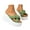 Green, variant on Womens Espadrilles Wedge Sandals Platform Slip on Open Toe Summer Mules Walking Shoes Green 8