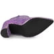 thumbnail image 5 of Botines De Tobillo Tacón Grueso Con Punta Puntiaguda De Brillo Para Mujer Púrpura 41, 5 of 7