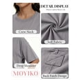 thumbnail image 4 of MOYIKO Womens Oversized T Shirts Crew Neck Short Sleeve Summer Trendy Tops Loose Fit Tee, 4 of 7