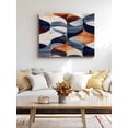 thumbnail image 4 of Navy Blue Burnt Orange Wall Art for Living Room,Canvas Picture Wall Decor for Bathroom Bedroom,Retro Geometric Abstract Painting Artwork for Office Kitchen Hallway Dining Room Home Decor 20"x24", 4 of 8