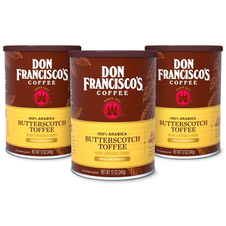 Don Francisco's Butterscotch Flavored Ground Coffee, 12-Ounce (Pack of