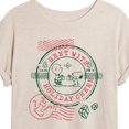 thumbnail image 3 of Peanuts - Christmas - Sent With Holiday Cheer Stamp - Women's Oversized T-Shirt, 3 of 6