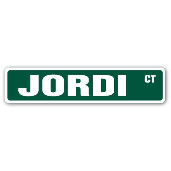 JORDI Street Sign catalan football player soccer george | Indoor/Outdoor |  30" Wide