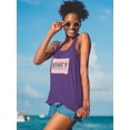 thumbnail image 2 of Money  Pink Banner Racerback Tank Women -Image by Shutterstock, Female Large, 2 of 4
