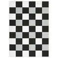 thumbnail image 2 of Garvee 5' x 7' Modern Geometric Area Rug Checkered Rug Washable Rugs Indoor Soft Foldable Accent Carpet, Black, 2 of 8