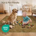 thumbnail image 4 of ODIKA 8'x10' Ultra-Soft Area Rug, Shaped Retro Chinoiserie Border Solid Geometric Patterned Round Flowing Dynamic None Washable, Bare feet friendly, Silk-Touch for Bedroom, Under Sectional, 4 of 7
