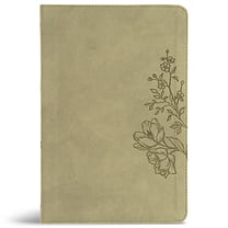 CSB Large Print Thinline Bible, Digital Study Edition, Sage Suedesoft Leathertouch, (Hardcover)