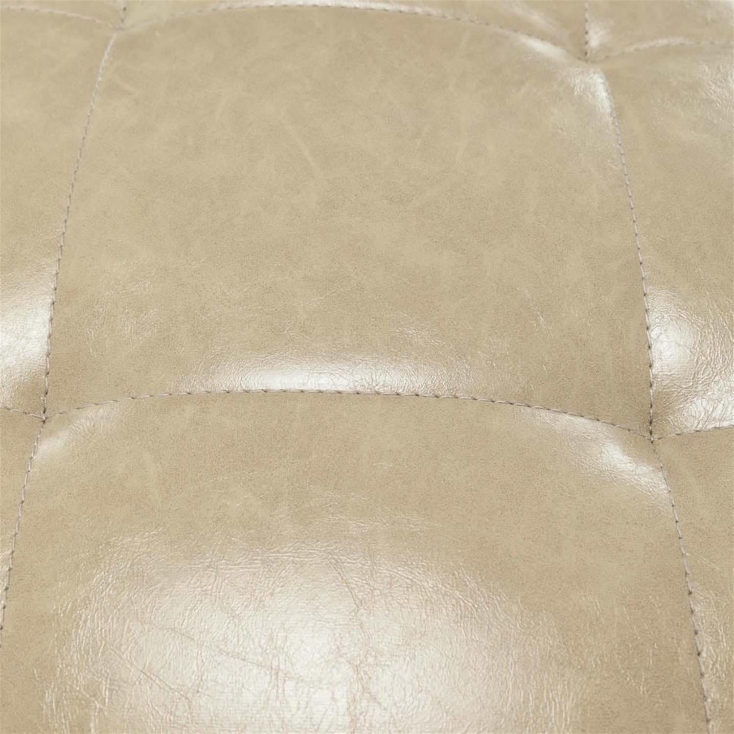 Demi Bonn 28" Adjustable Counter Height Bar Stools Set of 2, Faux Leather Swivel Barstools, Kitchen Island Countertop Chairs for Dining Room, Beige