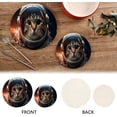 thumbnail image 3 of Coolnut Astronaut Cat Round Woven Potholders Set Trivets for Hot Dishe Heat Resistant Non-Slip Trivets for Cooking and Baking Kitchen Home Decor, 3 of 7