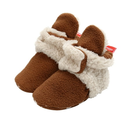 

nsendm Shoes for Girl Toddler Baby Booties Warming Shoes Boots First Boys Toddler Toddler Running Shoes Boys Shoes Brown 12 Months