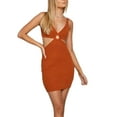 thumbnail image 5 of Qiylii Women Sleeveless Dresses with Chest Cutout, Sexy V-neck Skinny Fit High Waist Design Summer Dress Clothing, 5 of 9