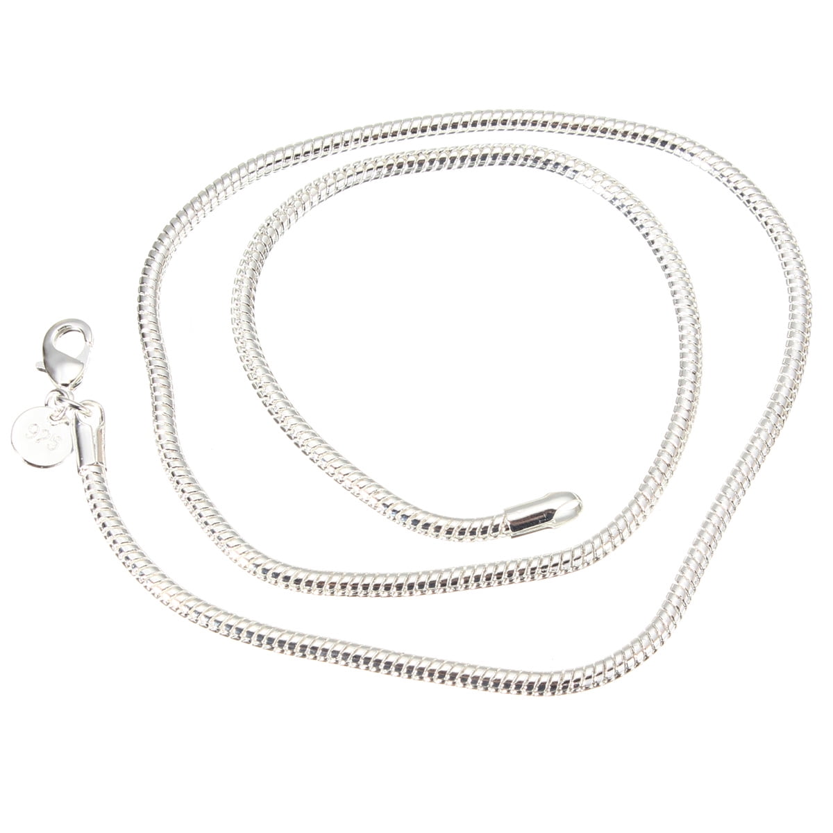 925 Sterling Silver Snake Chain Necklace 3MM/4MM 16'', 18'', 20'', 22'',  24'' Stunning