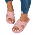 thumbnail image 2 of IEMIEMIEM Womens Slippers Memory Foam House Bedroom Slippers Corduroy Slip On Soft Open Toe Slides House Slippers Shoes Comfy Trendy Gift for women Pink 7-7.5 Wide, 2 of 6