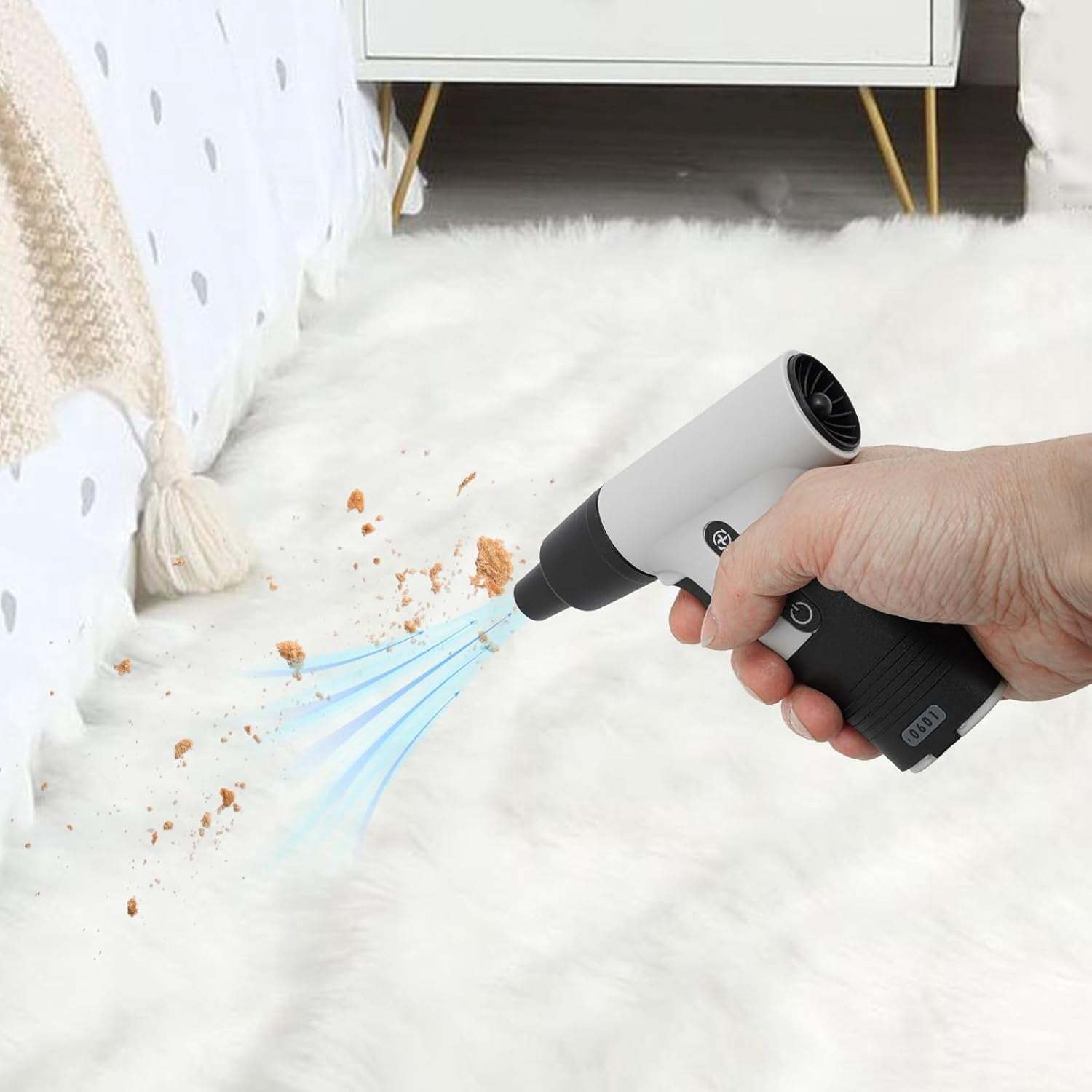 Electric Air Duster for Home Car Keyboard PC Deep,Blower Fan Electric Cleaner,Green,13000RPM,3 Speeds