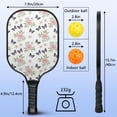 thumbnail image 4 of Pickleball Paddles Set,Pioneer Flower Floral Print Pattern Fiberglass Surface Pickleball Racket Set with 2 Indoor Outdoor Pickleball Balls and Pickleball Bag,Pickle-ball Equipment, 4 of 6