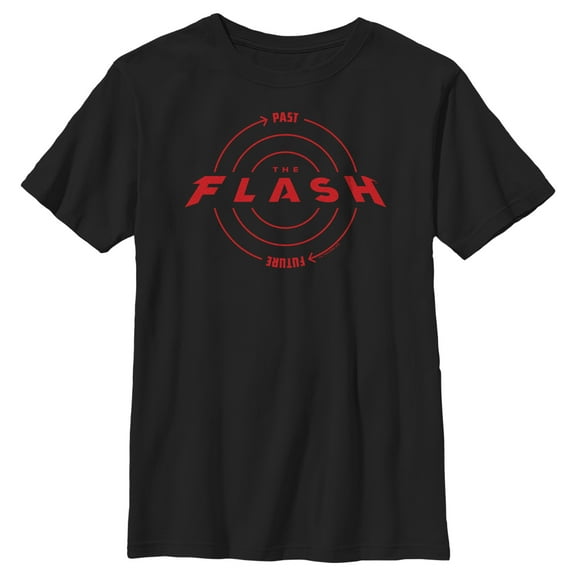 Boy's The Flash Time Travel Logo Graphic Tee Black Medium